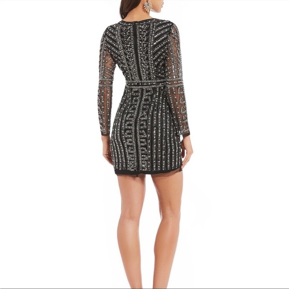 Gianni Bini Pearl Beaded Black Mini Dress - Picture 13 of 13